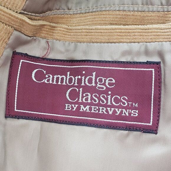 Cambridge Classics VTG Corduroy Blazer Jacket Size 44 Reg Elbow Patch Chin Strap - Picture 10 of 12